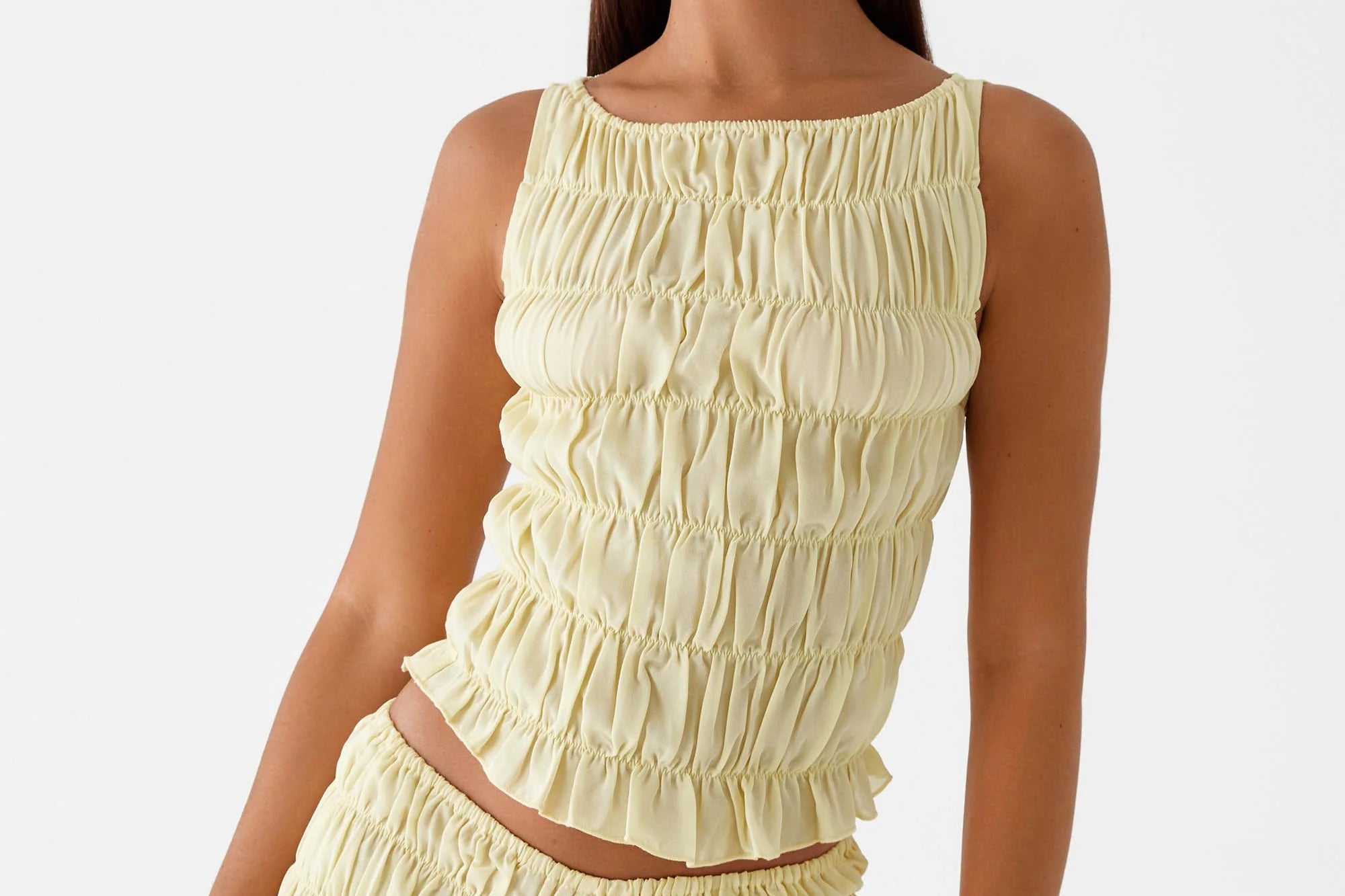 Conjunto coordinado fruncido de junio