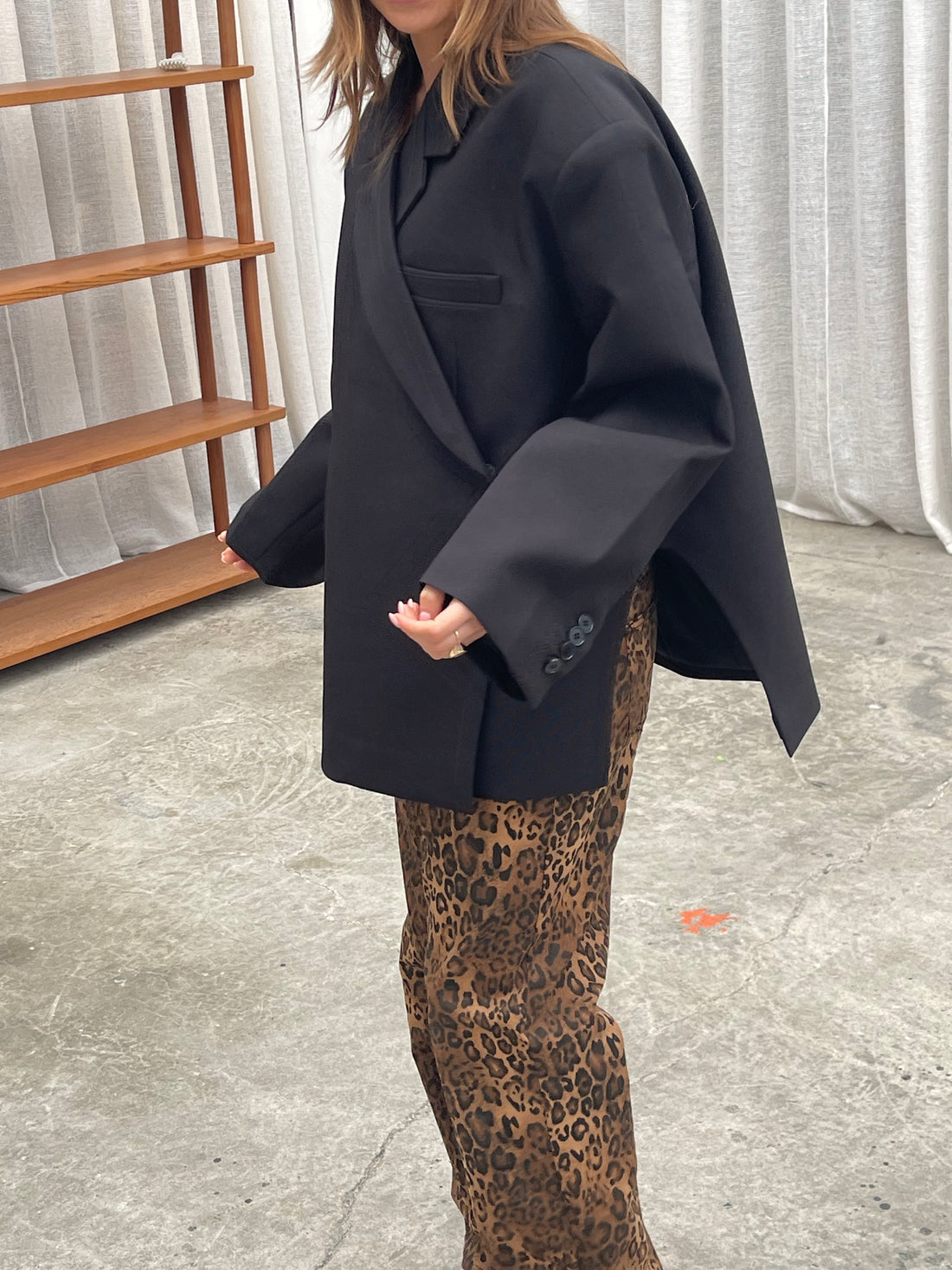 Posey oversized side slit blazer – Lizz Loves